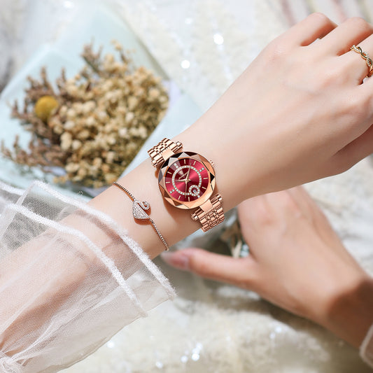 "Women's Waterproof Ultra-Thin Fashion Quartz Alloy Watch"